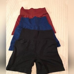 SHEIN Women's Athletic Shorts - Black, Blue, Red